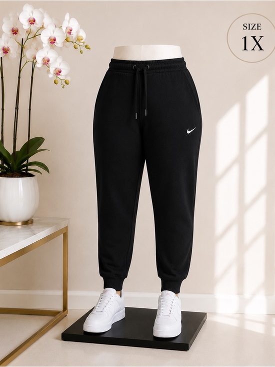 Nike Pants - Nike‎ Sportswear Women's Club Fleece Mid-Rise Black Joggers Plus Size 1X NEW